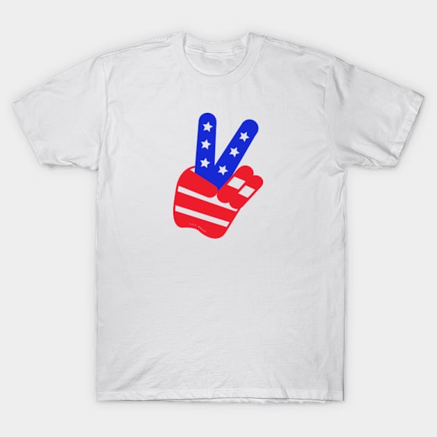 Vote - Vintage Peace Sign "V" (Hand Only) T-Shirt by From The Trail